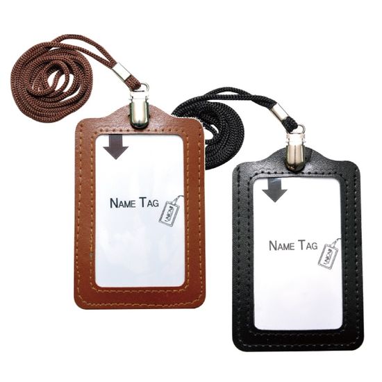 61x93mm 가죽형 목걸이명찰-세로형 1개