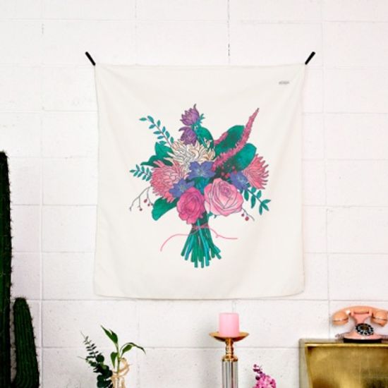 꽃다발 패브릭 포스터 / 가리개커튼