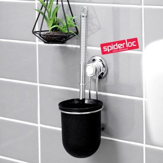[스파이더락] 흡착식 와이어 변기솔세트(블랙)