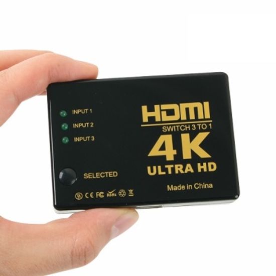 3×1 HDMI 선택기 스위치 / 4K UHD 고해상도 LCIB218
