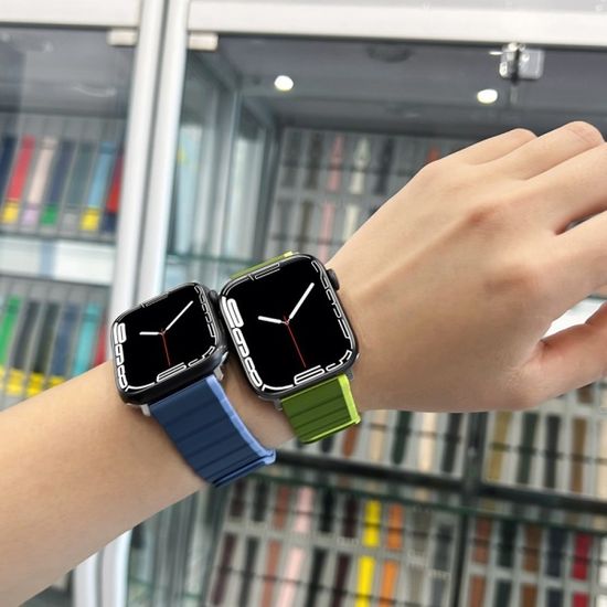 애플워치 울트라 배색 실리콘 마그네틱 스트랩 시계줄