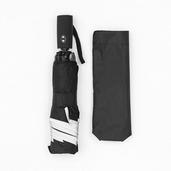 반사띠 3단 거꾸로 완전자동 우산(블랙)