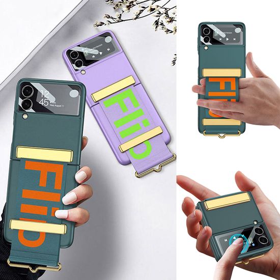 갤럭시z플립 7 6 5 4 가죽 스트랩 액정 풀커버 케이스