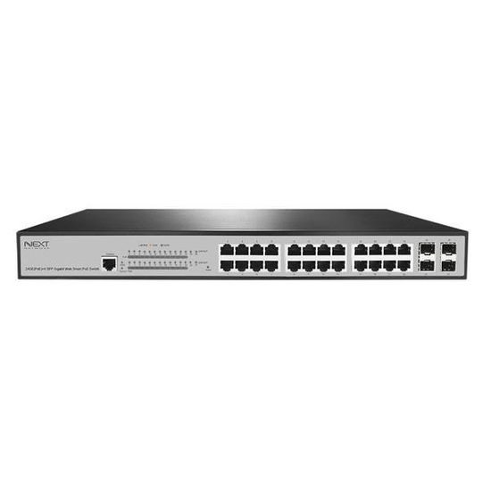 스위칭허브  24포트 1000Mbps+4SFP PoE+ 380W 웹(WEB)