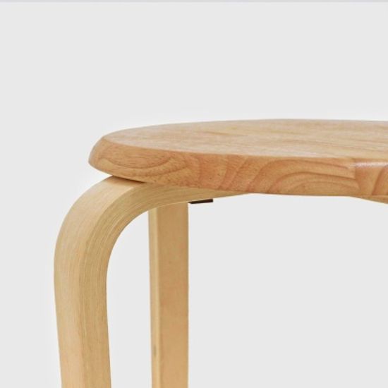 에코상사 원목 원형 벤딩 스툴 내츄럴