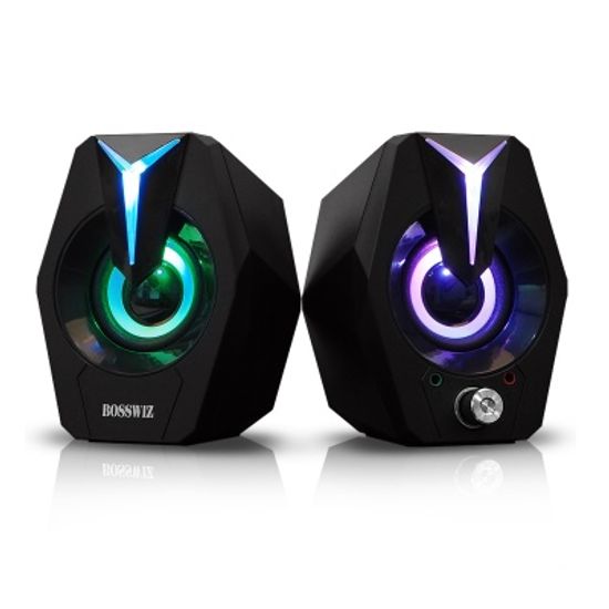 RGB LED 2채널 유선 USB 스피커 BOS-G102U