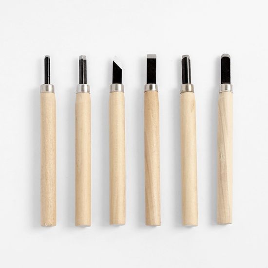 보급형 목공용 조각도 6종세트 나무 공예 조각칼