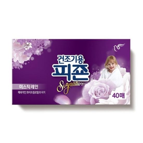피죤 리치퍼퓸 시트 건조기용 미스틱레인 40매[W97AD3