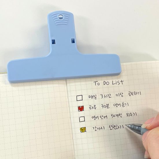 파스텔 다꾸 다이어리 문구 집게 서류 종이 클립 5종