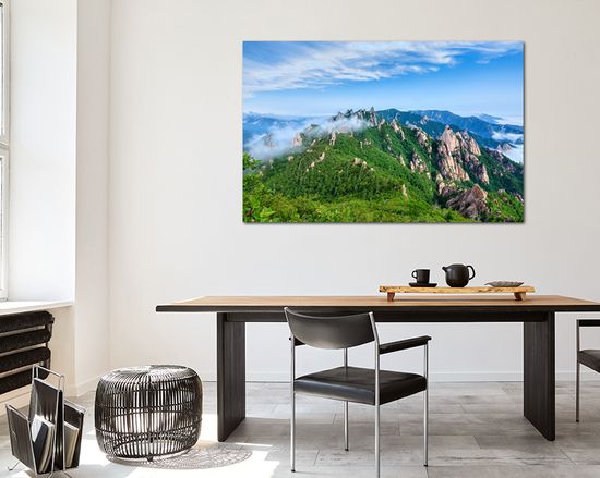 백두산 천지 산그림 안방 침대 풍수지리 액자 중형