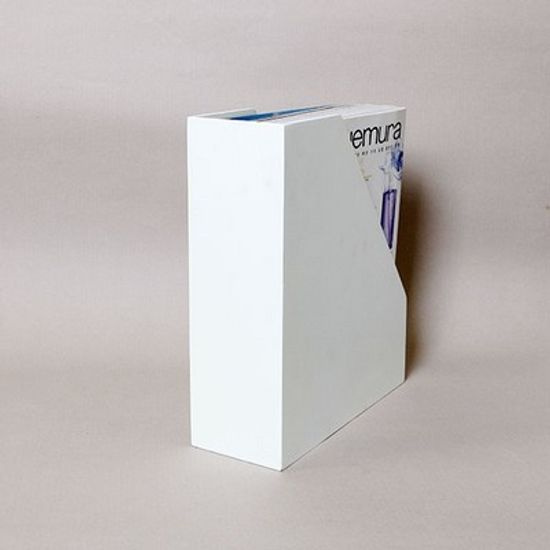 우드 화일 메거진 수납정리함-화이트색