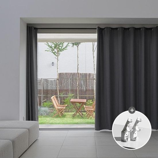 못없이 설치하는 암막커튼 올인원 세트ver.4-숏/2개입