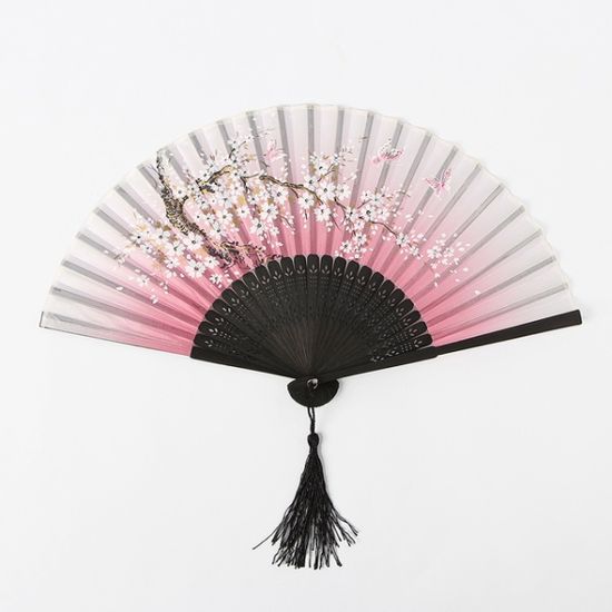 복사꽃 접이식 대나무 부채 / 선물용 접부채