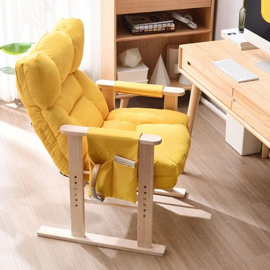 1인용 각도&높이 조절 패브릭 소파 (옐로우)