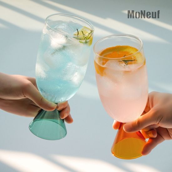 모네프 투톤 컬러 글라스 하이볼잔