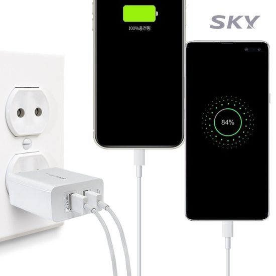 스카이 필 QC3.0 36W USB 듀얼 고속 충전기 Q2