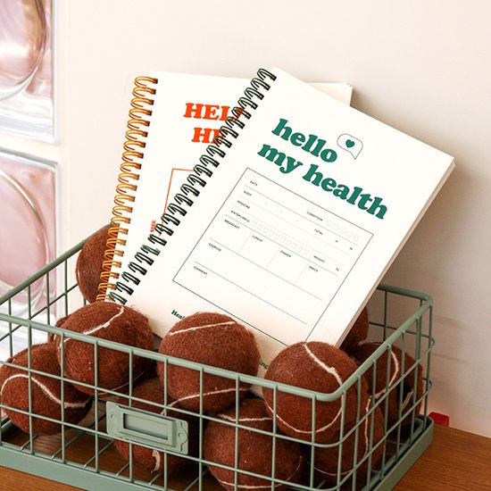 기본 A5 건강 일지(식단, 건강체크, 데일리, 6개월)