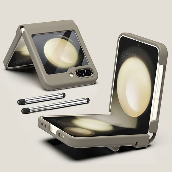 갤럭시 Z플립 5 4 3 펜수납 힌지 풀커버 가죽 케이스