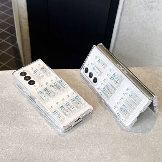 갤럭시Z 플립 폴드 보드카 술병 파츠 투명 하드케이스