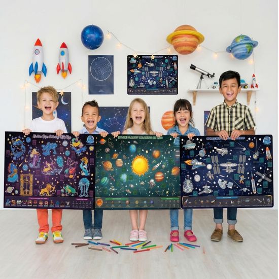 어린이 우주과학 학습벽보 세트 + AR 교육 앱
