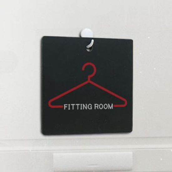 af954-사인알림판_단면_빨간옷걸이피팅룸