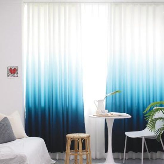 오션뷰 그라데이션 암막커튼 아일렛형 (140x230cm)