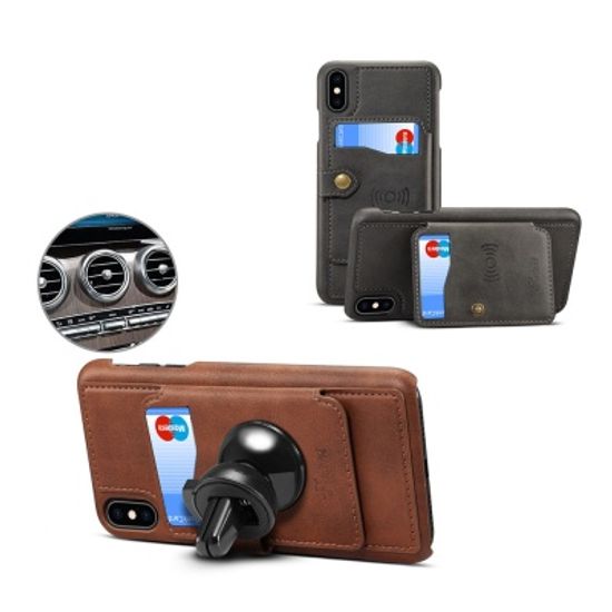 아이폰 마그네틱 가죽 카드 수납 지갑 휴대폰 케이스