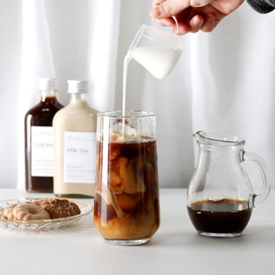 골드 플레인 유리컵 에이드잔 470ml