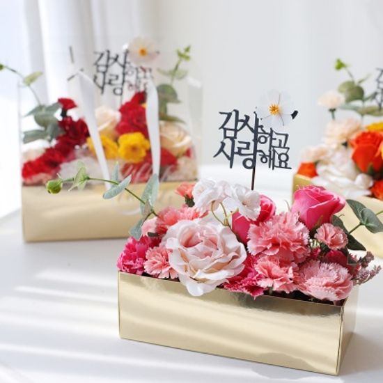 샤인 카네이션 비누꽃 가든 플라워박스