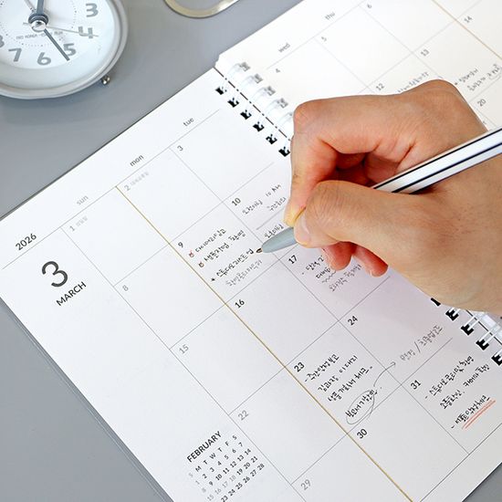 2026 기본 A5 먼슬리 스케줄러 (스프링)