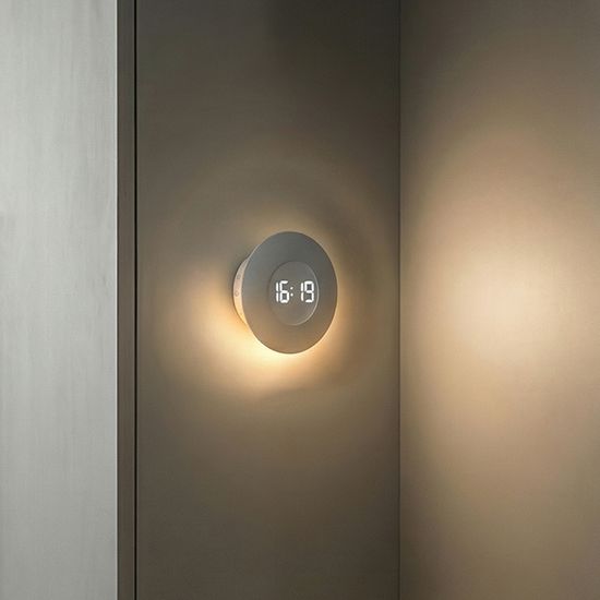 노바 링 라이트 무드등 시계 온도계 센서등 침실 조명