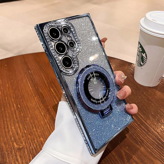 갤럭시 S24 S23 S22 큐빅 글리터 마그네틱 링 케이스