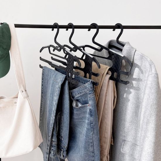 더블 오닉스 바지걸이 10P(블랙-그레이)