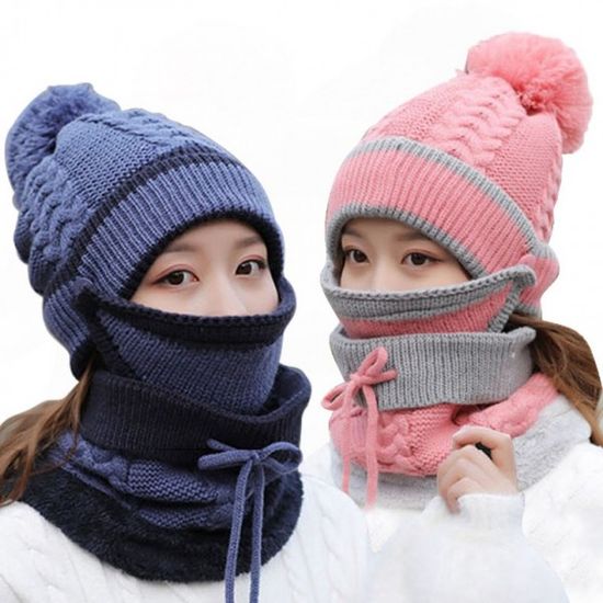 여성 겨울 방한 모자 마스크 넥워머 귀마개 3종 털