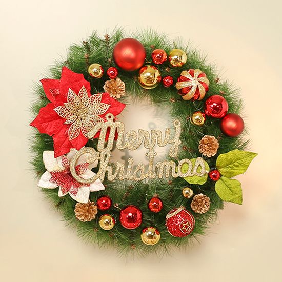 [도토로] 50cm 블라썸 원형 리스크리스마스 장식 연말