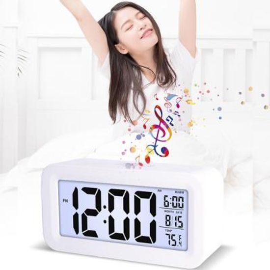 LED 탁상 전자 시계 알람 무소음 온도 디지털 T524