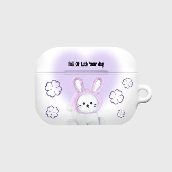 FAKE PURPLE RABBIT CHICHI-WHITE(에어팟프로-하드)