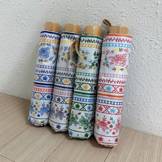 [애슬릿]수동 접이식 양산 우산 꽃 암막 우양산