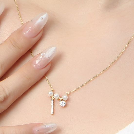 비쥬홀릭 실버 925 골드 진주볼 목걸이 여자 패션