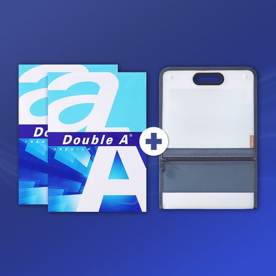 더블에이 A4용지 80g 1000매 + 아코디언 파일백 세트