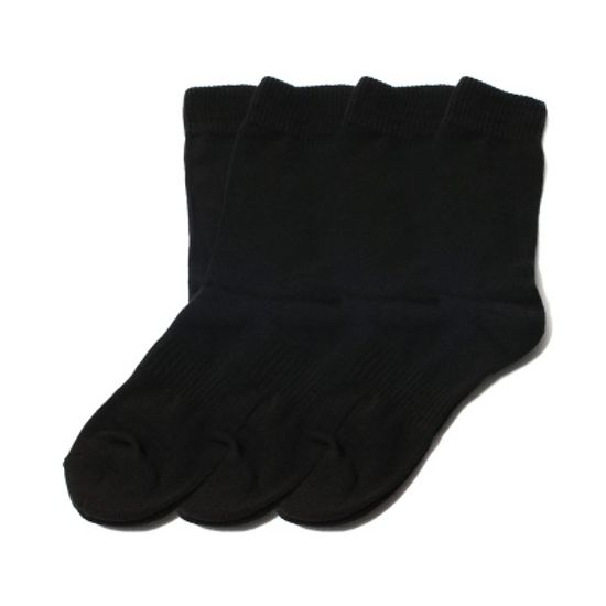 [3팩] 1257 #WACOQ ATHLETIC BLACK SOCK