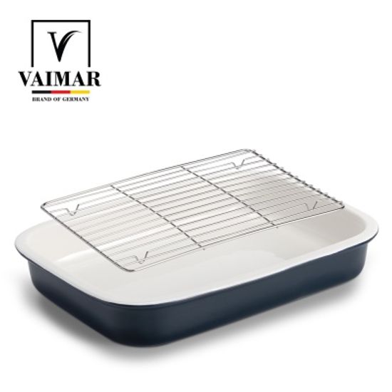 [바이마르] 세라믹 밧트 사각트레이 4종 레드/네이비