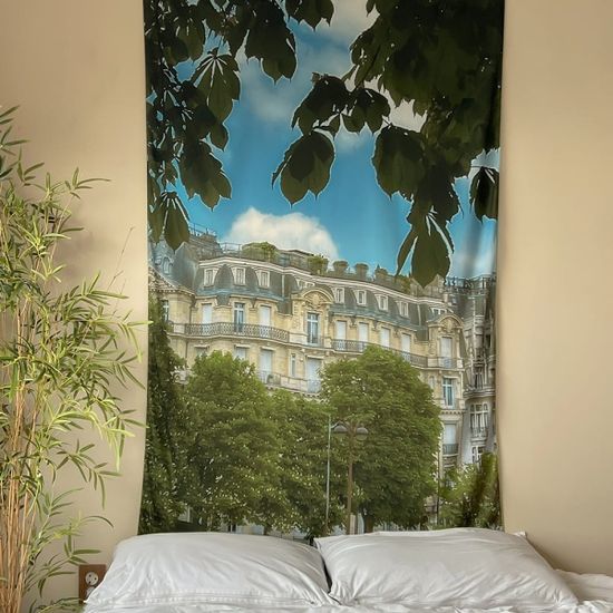 풀잎모양의 액자 115x200 대형 쉬폰 패브릭포스터