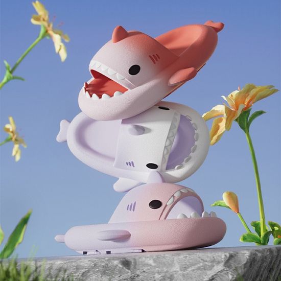 그라데이션 상어 캐릭터 슬리퍼 예쁜 실내화 욕실화