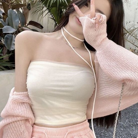 R-237 홀터넥 쉬폰 셔링 나시