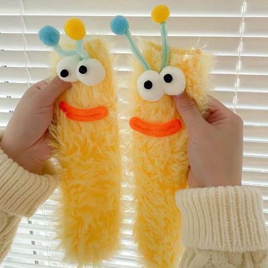 잔디 애벌레 수면양말 두꺼운 캐릭터 양말 삭스 선물