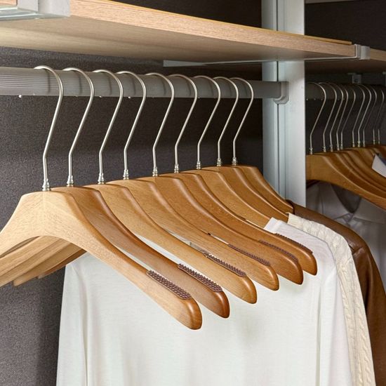 올지 헤리티지 원목 옷걸이 5P 논슬립 회전고리