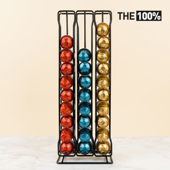 THE100% 네스프레소 호환 캡슐커피 보관함 3열 그랜드타워 60구 홀더 거치대