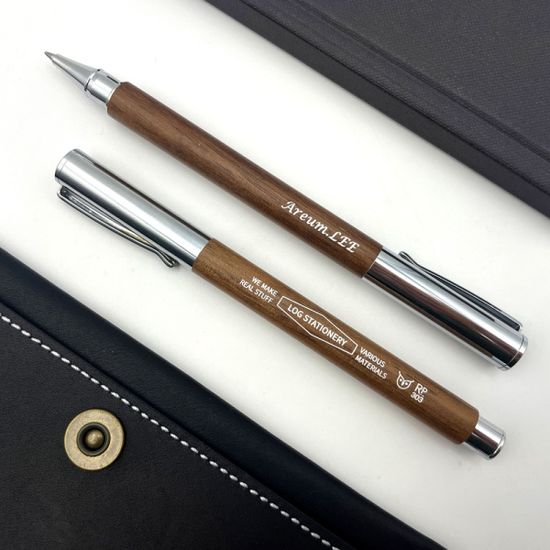 LOG RP-303 Natural Wood Rollerpen - 네추럴우드볼펜