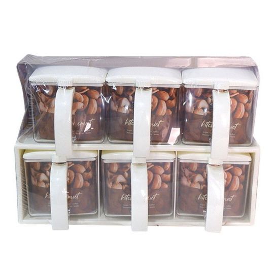 클랩 양념통 사각 6P 600ml 화이트(WF9EEE4)